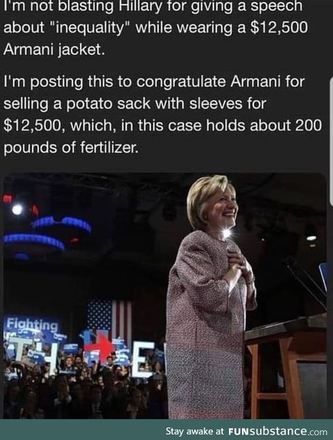 Hillary bad. Orange man good