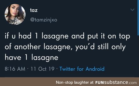 Lasagna is complicated