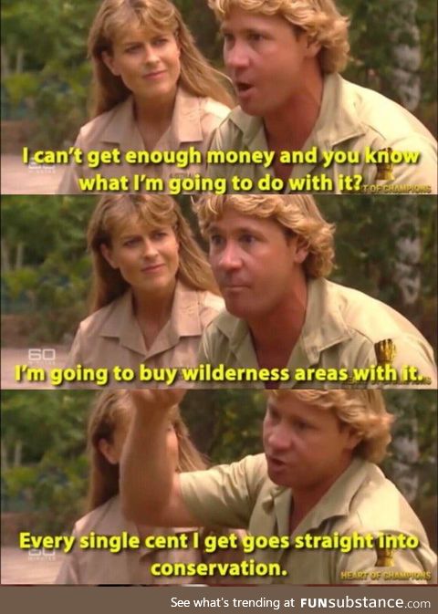 Steve Irwin proving again why he is a hero