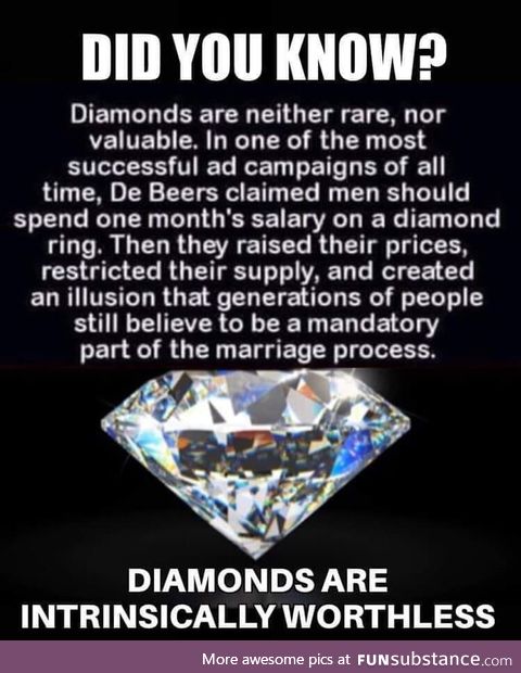 Diamonds are not rare