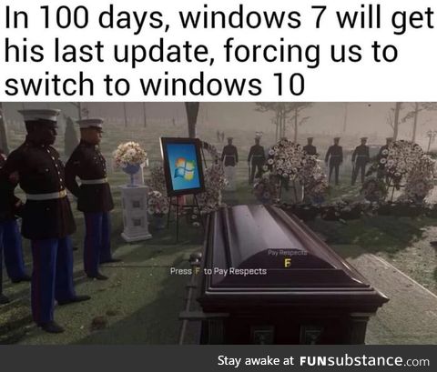 Press F to pay respect