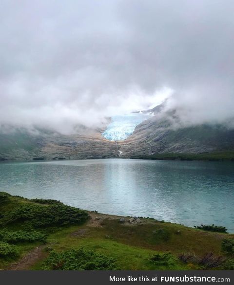 The glacier, &Oslash;Ksfjordj&oslash;Kelen in Norway