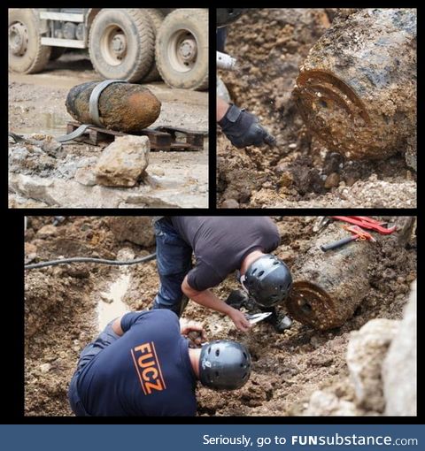 In Bosnia, Sarajevo they found air bomb from 1944 which is huge ( 500kg or 1100 lbs)