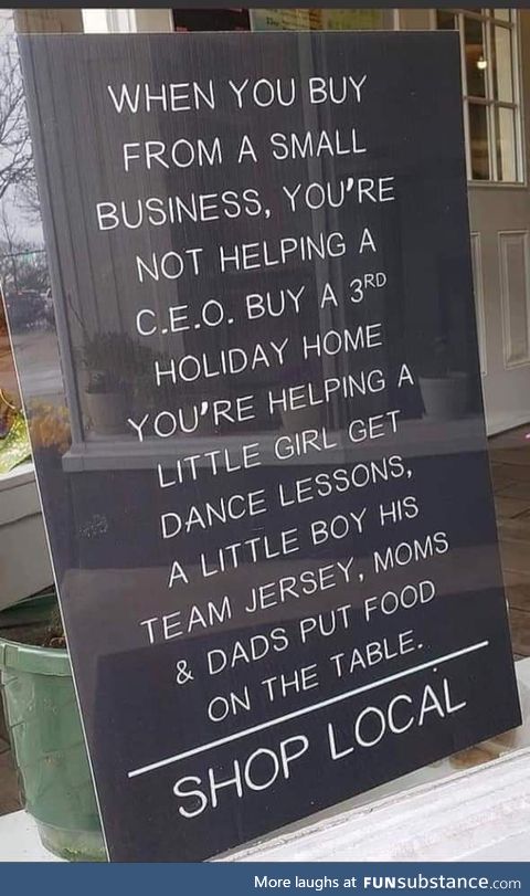 Shop local everyone