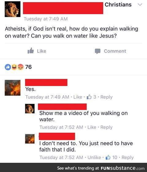 Walking on water