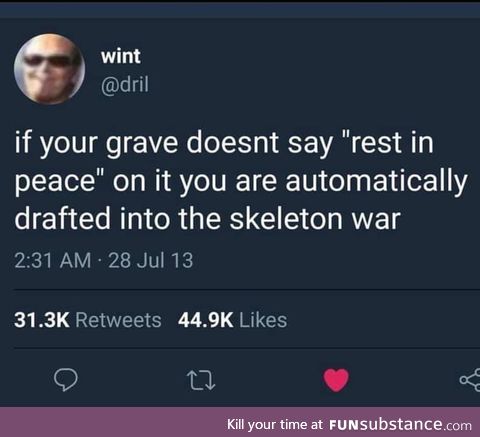 The skeleton war