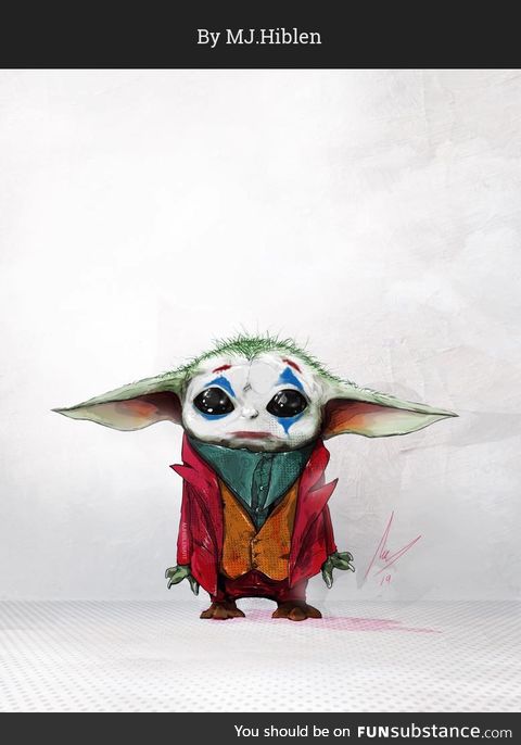 Funny illustrations of "Baby Yoda" 1