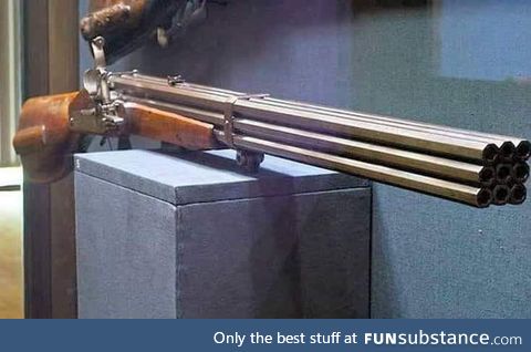 The only 9-barrel flintlock musket in the world