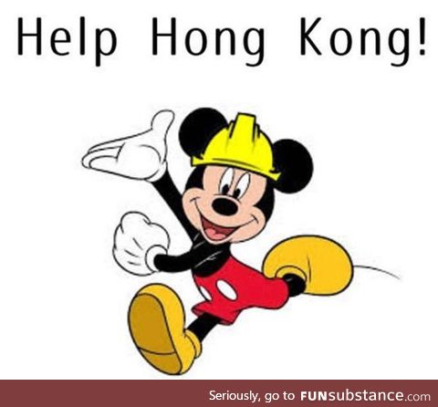 Turn Mickey Mouse in a pro-Hong Kong meme to watch Disney lose money from china lmao