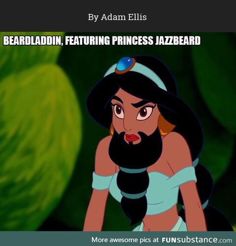 Disney Princesses with Beards 6