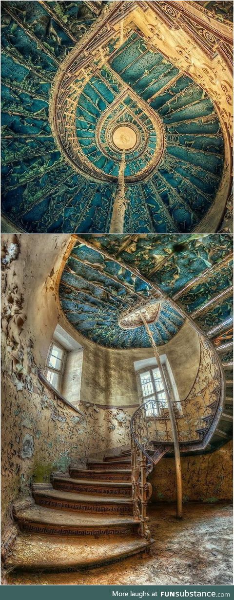 In an old abandoned house in Poland