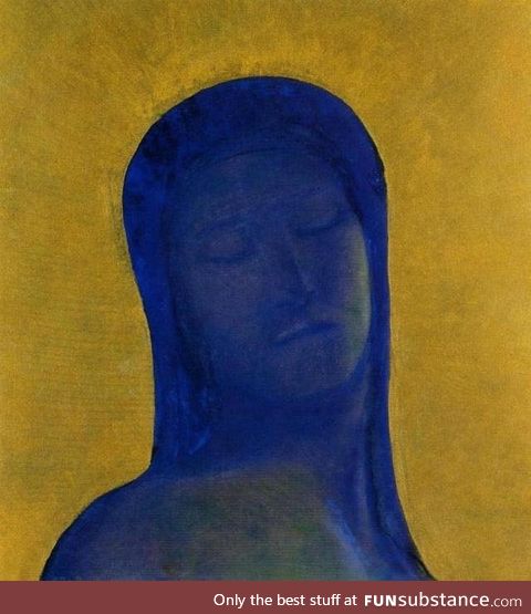 Odilon Redon, closed eyes 1, c. 1890. 1890.