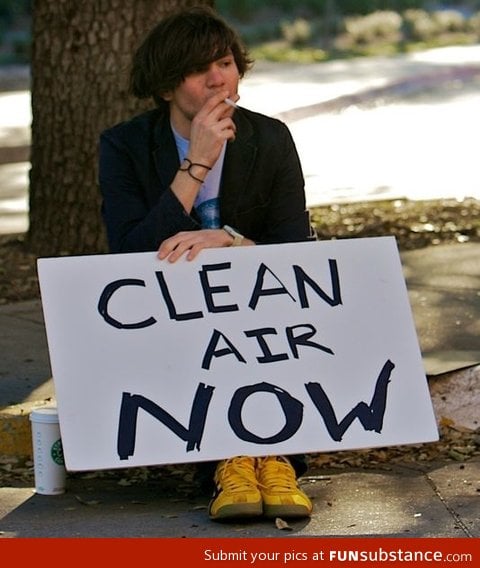 I took a picture of a protester