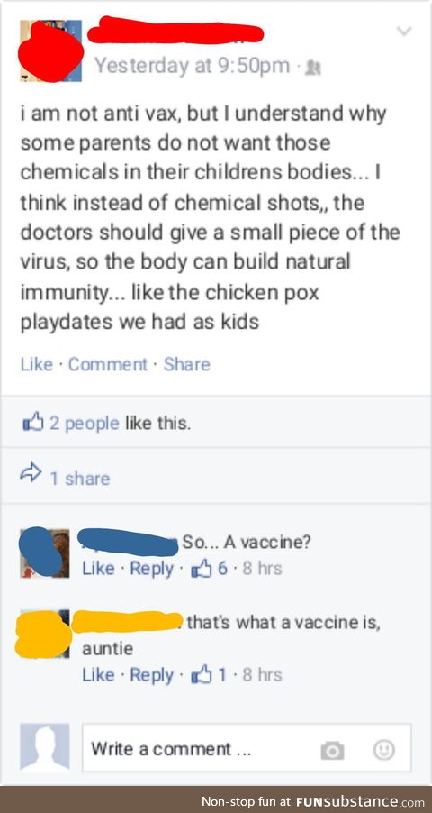 Anti-vaxxer accidentally advocates for vaccines