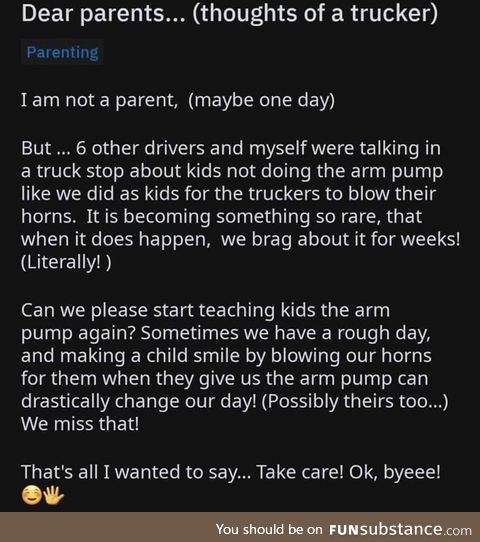 Wholesome truck driver