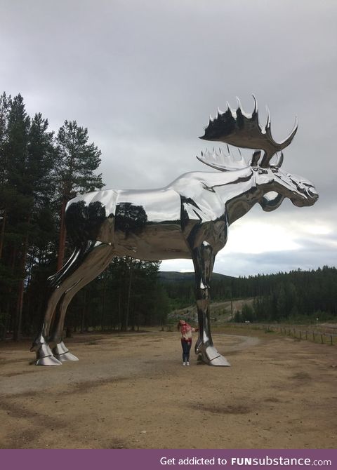 Giant Moose Statue in Norway