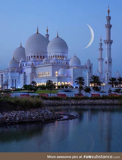 Mezquita en Abu Dhabi, Emiratos Árabes