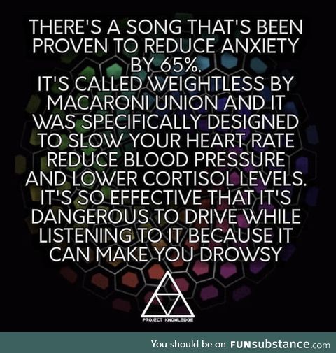 The band that created "Weightless," Marconi union, did so with collaboration