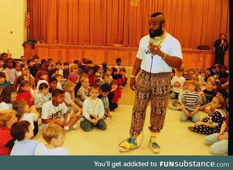 Mr. T teaching fools to stay in school circa 1985