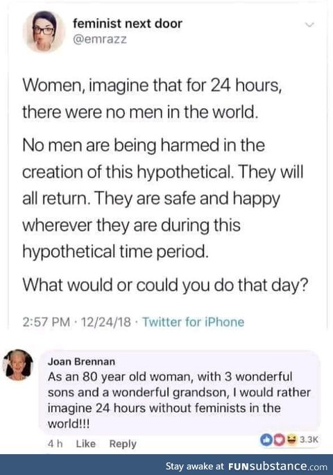 Granny shuts down feminist