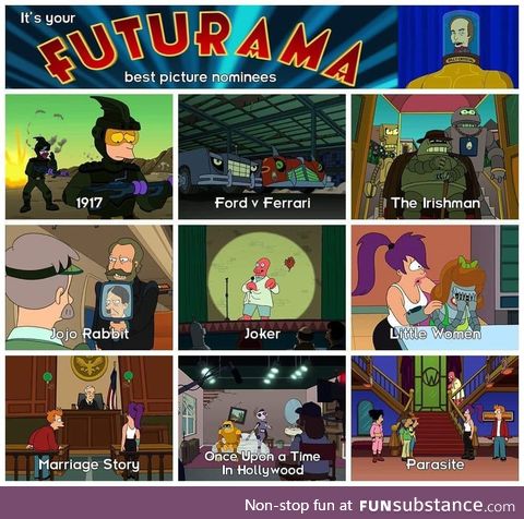 Best picture nominees as told by Futurama