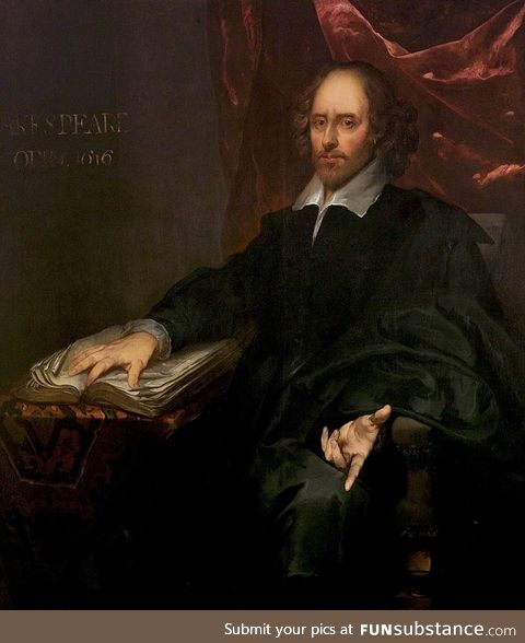 Chesterfield Portrait of William Shakespeare by Pieter Borsseler, circa 1679