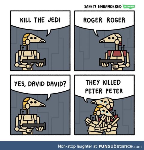 Sad droids