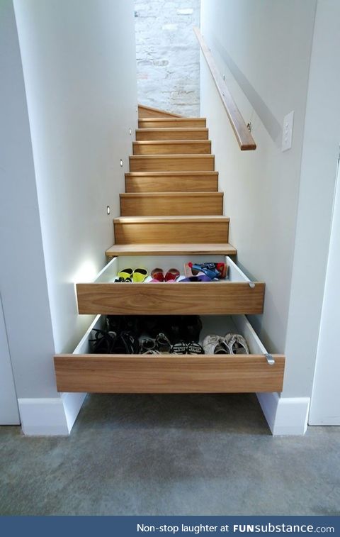 Stairs with drawers