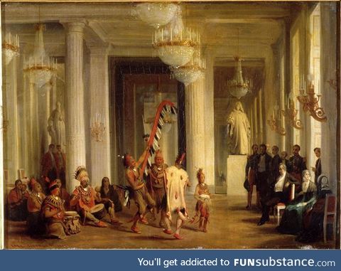 21/04/1845, George Catlin invited Native Americans to dance in his museum.