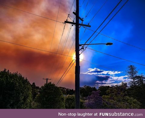 Caught the smoke as it was spreading over our suburb in Australia