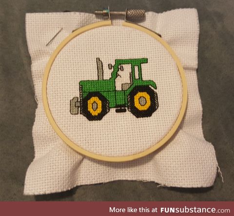 Cross Stitch Tractor