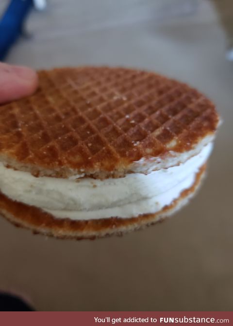 Stroopwafel ice cream sandwiches