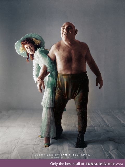 Dorian Leigh and Maurice Tillet