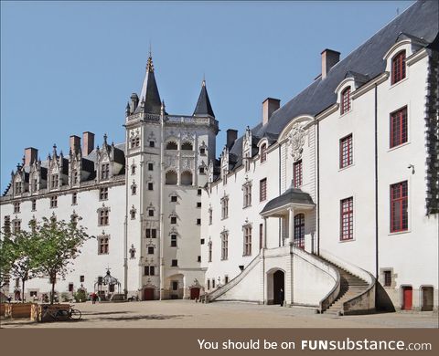 Château des ducs de Bretagne, France. Built in 1207 and rebuilt 1466.