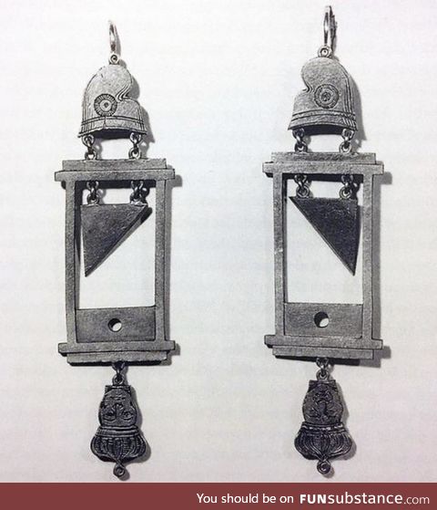 Guillotine earrings were very popular during The Reign of Terror in France, or so it's