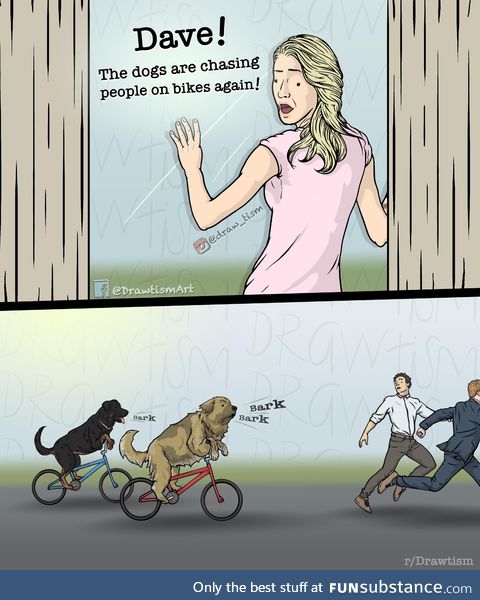 Chased by dogs