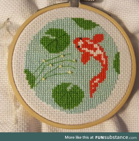 Cross Stitch Koi Pond