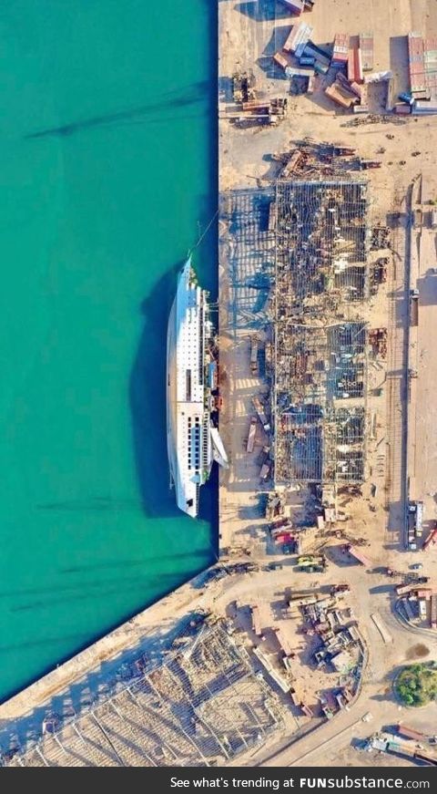 The Orient Queen cruise ship gave up the ghost nearby the explosion in Beirut