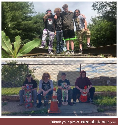 The Boys, one year apart. (Adrian, me, Jackson/Noah)