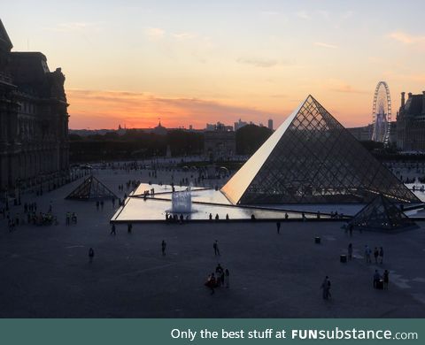 Don’t know who else to share with, Louvre at sunset