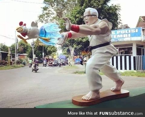 Kentucky 'hadouken' chicken