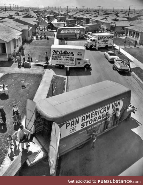 Families moving into freshly built neighborhoods in the golden years