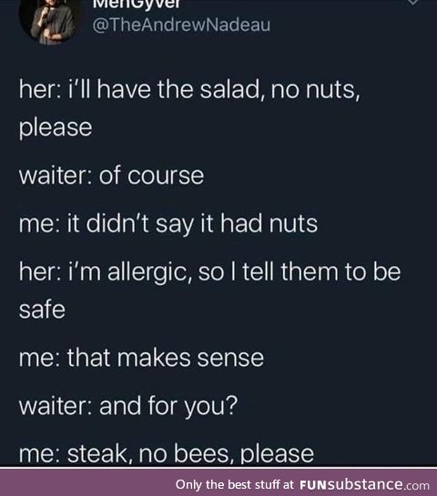 Hold the bees, bruv