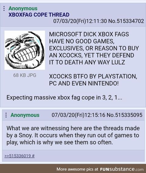 Sonycel gets btfo'd by /v/