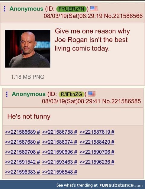 Anon asks about joe Rogan