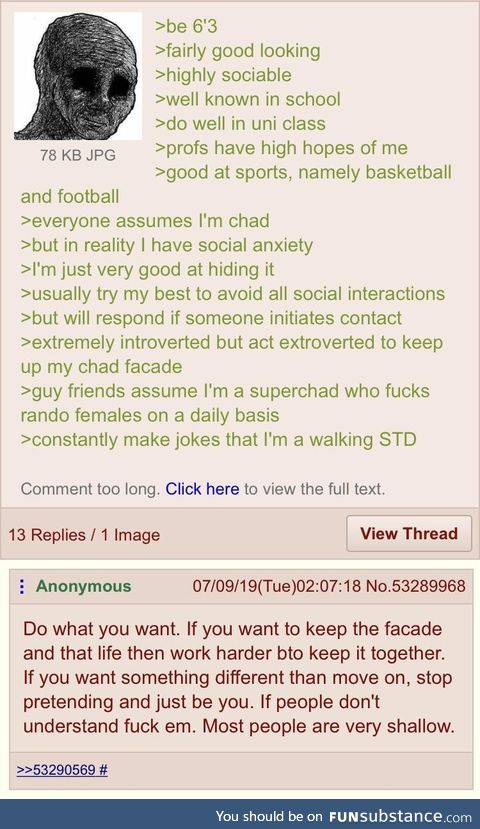 Anon gives life advice