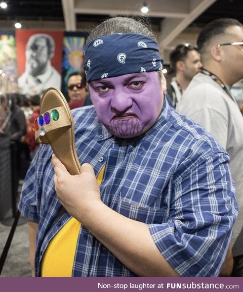 This Cholo Thanos with the Infinity Chancla at Comic Con deserves all the awards