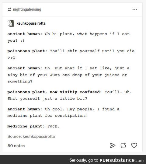 Human versus plant