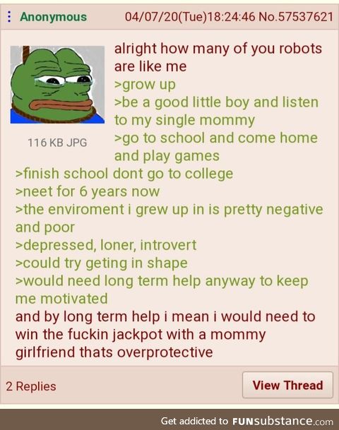 Anon is depressed