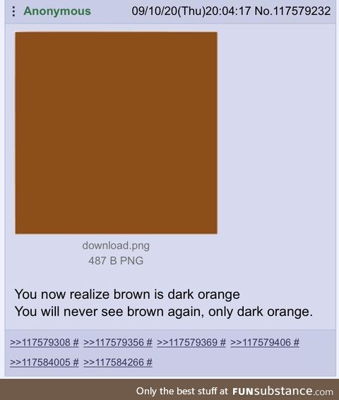 Anon reveals the truth about the color brown